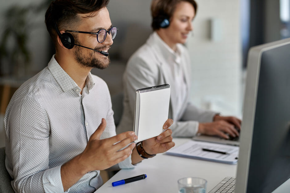 Professional and Friendly Customer Support Team in Action